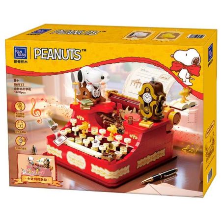 Pantasy 86917 Peanuts Xếp hình lắp ráp ghép mô hình máy đánh chữ snoopy