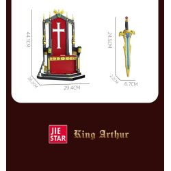 JIESTAR JJ9220 Xếp hình lắp ráp ghép mô hình Hiệp sĩ bàn tròn Vua Arthur