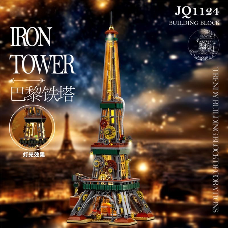 Jiqi JQ1124 Iron Tower Xếp hình lắp ráp ghép mô hình Steampunk: Tháp Eiffel Jiqi JQ1124 Iron Tower Xếp hình lắp ráp ghép mô hình Steampunk: Tháp Eiffel