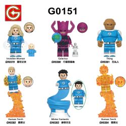 G brand G0151 G brand GH0379 G brand GH0380 G brand GH0381 G brand GH0382 G brand GH0383 G brand GH0384 The Fantastic Four: First Steps Xếp hình lắp ráp ghép mô hình Fantastic Four minifigures 6 loại