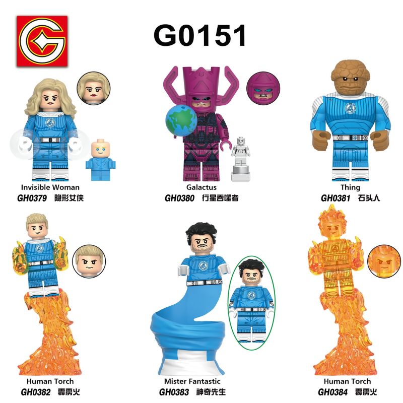 G brand G0151 G brand GH0379 G brand GH0380 G brand GH0381 G brand GH0382 G brand GH0383 G brand GH0384 The Fantastic Four: First Steps Xếp hình lắp ráp ghép mô hình Fantastic Four minifigures 6 loại G brand G0151 G brand GH0379 G brand GH0380 G brand GH0381 G brand GH0382 G brand GH0383 G brand GH0384 The Fantastic Four: First Steps Xếp hình lắp ráp ghép mô hình Fantastic Four minifigures 6 loại