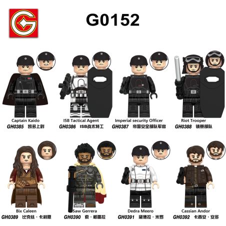 G brand G0152 G brand GH0385 G brand GH0386 G brand GH0387 G brand GH0388 G brand GH0389 G brand GH0390 G brand GH0391 G brand GH0392 star wars Xếp hình lắp ráp ghép mô hình Nhân vật nhỏ của Star Wars 8 loại