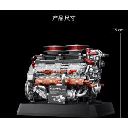 12GO 95008 Xếp hình lắp ráp ghép mô hình động cơ xe tăng hổ