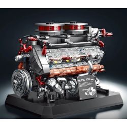 12GO 95008 Xếp hình lắp ráp ghép mô hình động cơ xe tăng hổ