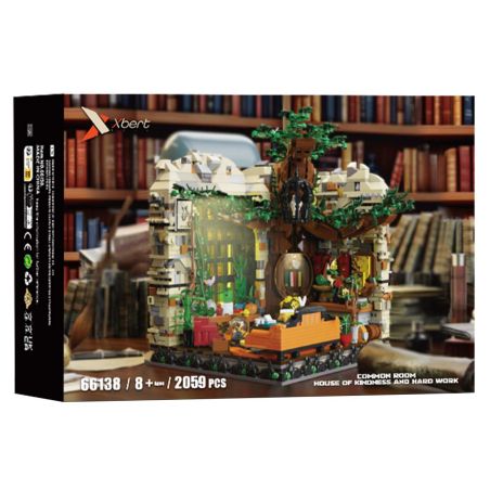 Xbert 66138 Xếp hình lắp ráp ghép mô hình Phòng sinh hoạt chung của Nhà Hufflepuff
