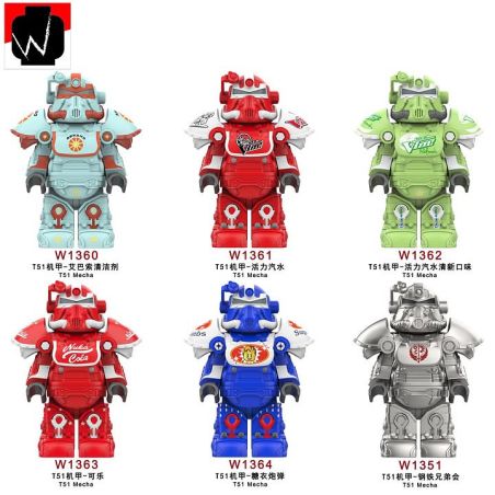 DY_Minifigs W1360 DY_Minifigs W1361 DY_Minifigs W1362 DY_Minifigs W1363 DY_Minifigs W1364 DY_Minifigs W1351 Fallout: Power Armor Xếp hình lắp ráp ghép mô hình Fallout: Power Armor 6 nhân vật nhỏ