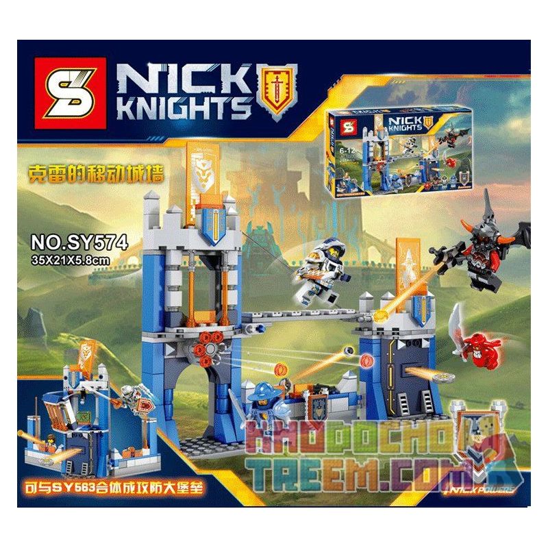 SHENG YUAN SY SY574 non Lego TƯỜNG DI ĐỘNG CỦA KRAY bộ đồ chơi xếp lắp ráp ghép mô hình Nexo Knights Hiệp Sỹ Nexo 283 khối