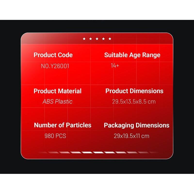 EIKEE Y26001 Xếp hình lắp ráp ghép mô hình Xe lưới 499P 16