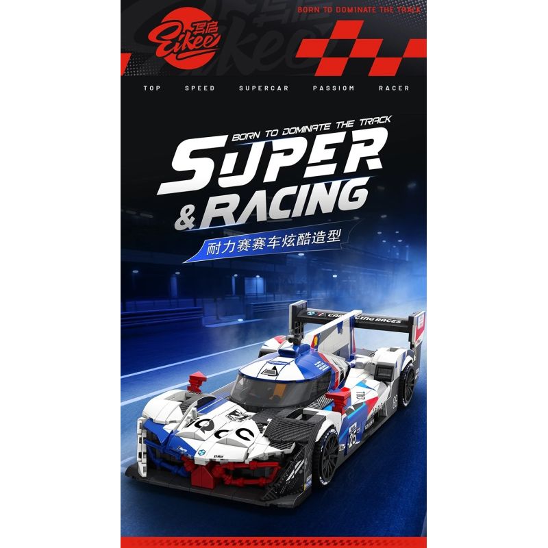 EIKEE Y26002 Xếp hình lắp ráp ghép mô hình Xe lưới điện V8 16