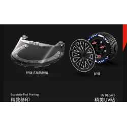 EIKEE Y26002 Xếp hình lắp ráp ghép mô hình Xe lưới điện V8 16