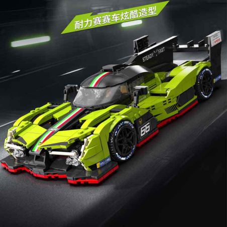 EIKEE Y26003 Xếp hình lắp ráp ghép mô hình Xe ô tô Lamborghini SC63 16 lưới