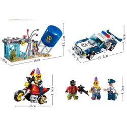 Enlighten 1913 Qman 1913 non  CẢNH SÁT ĐỌ SÚNG VỚI TOÁN CƯỚP bộ đồ chơi xếp lắp ráp ghép mô hình Police POLICE BATTLE FORCE 394 khối