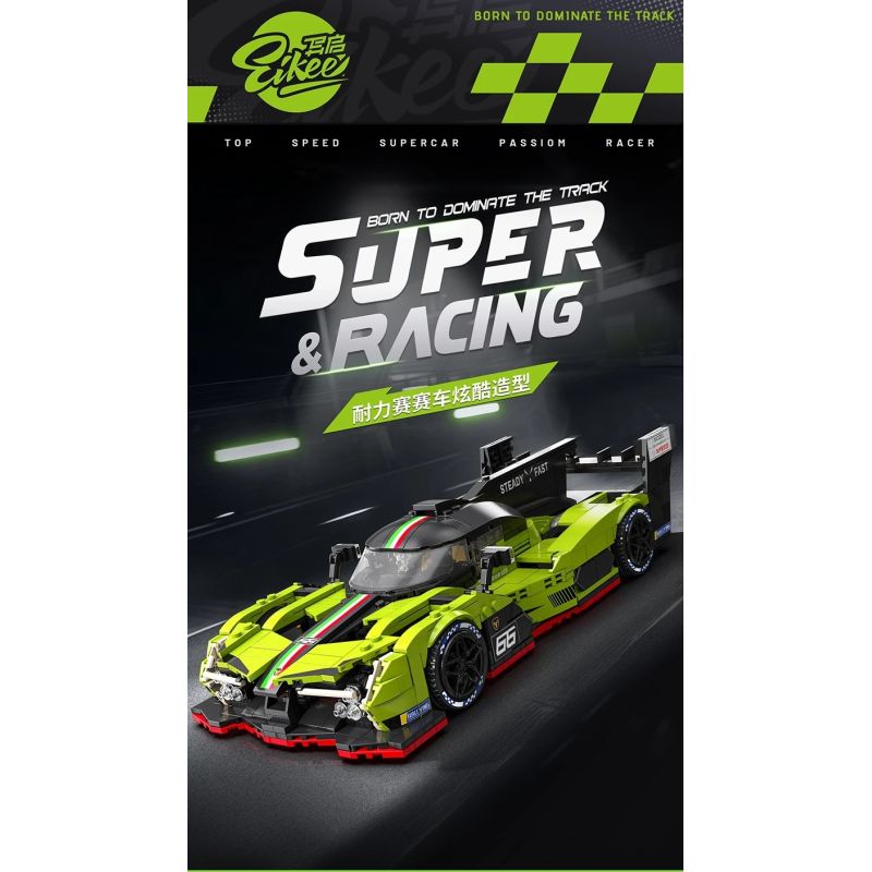 EIKEE Y26003 Xếp hình lắp ráp ghép mô hình Xe ô tô Lamborghini SC63 16 lưới