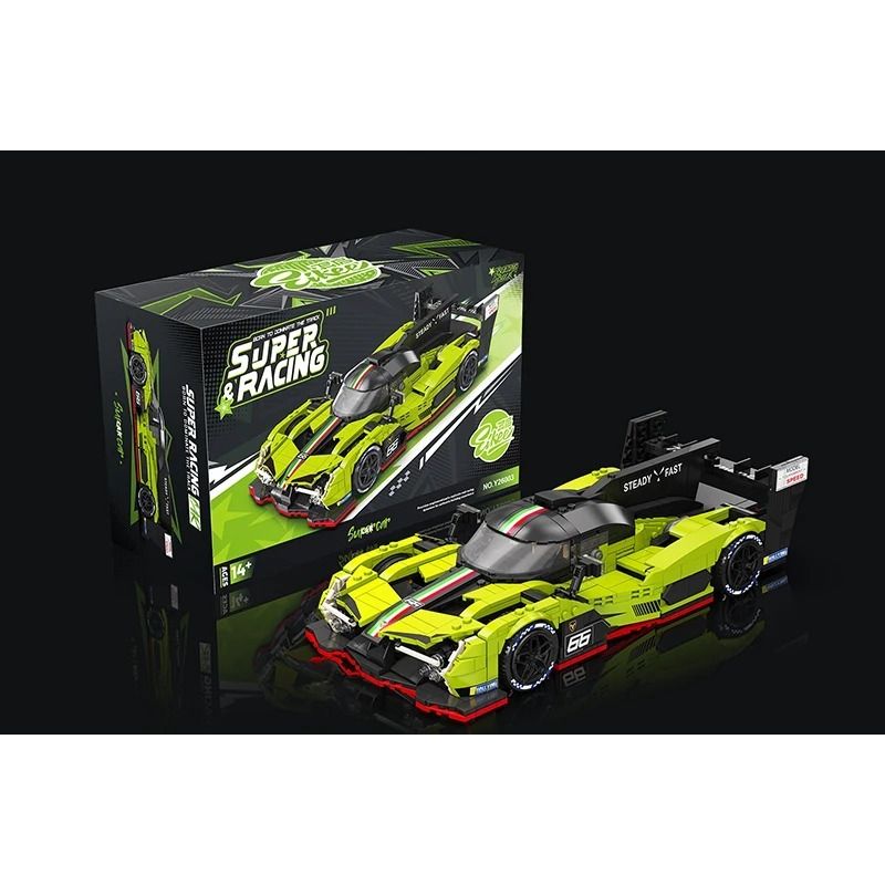 EIKEE Y26003 Xếp hình lắp ráp ghép mô hình Xe ô tô Lamborghini SC63 16 lưới