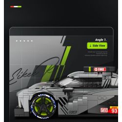 EIKEE Y26004 Xếp hình lắp ráp ghép mô hình Xe ô tô lưới BZ9X3 16