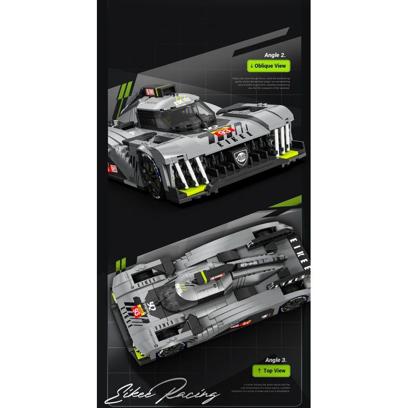 EIKEE Y26004 Xếp hình lắp ráp ghép mô hình Xe ô tô lưới BZ9X3 16