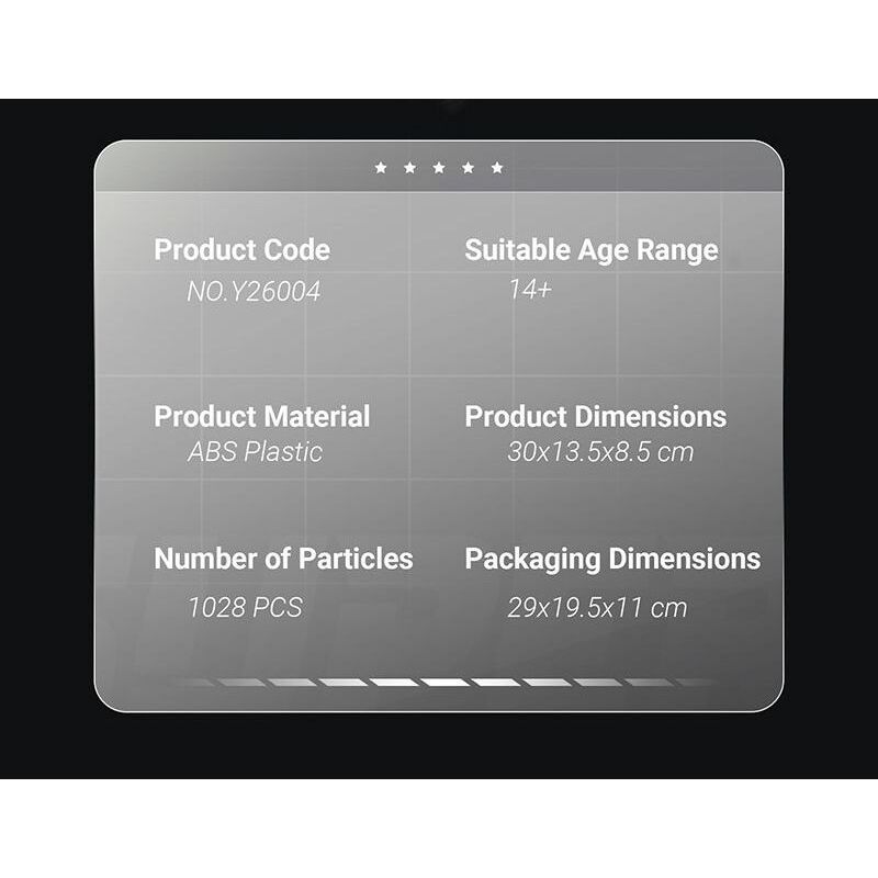 EIKEE Y26004 Xếp hình lắp ráp ghép mô hình Xe ô tô lưới BZ9X3 16