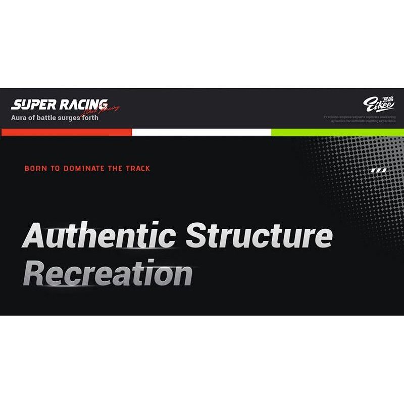 EIKEE Y26004 Xếp hình lắp ráp ghép mô hình Xe ô tô lưới BZ9X3 16