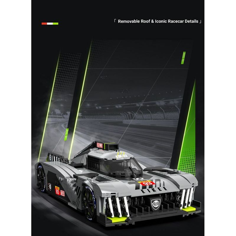 EIKEE Y26004 Xếp hình lắp ráp ghép mô hình Xe ô tô lưới BZ9X3 16