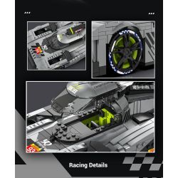 EIKEE Y26004 Xếp hình lắp ráp ghép mô hình Xe ô tô lưới BZ9X3 16