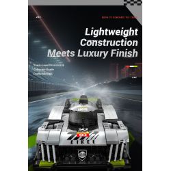 EIKEE Y26004 Xếp hình lắp ráp ghép mô hình Xe ô tô lưới BZ9X3 16