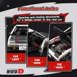 EIKEE Y26086 Xếp hình lắp ráp ghép mô hình Xe ô tô Toyota AE86 16 lưới