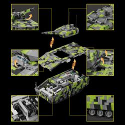 12GO 96011 KF-41 Lynx IFV Xếp hình lắp ráp ghép mô hình Xe chiến đấu bộ binh KF41 Lynx Lynx