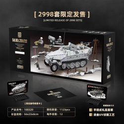 QUANGUAN 100319 Xếp hình lắp ráp ghép mô hình Sd.Kfz.251 22 Xe bọc thép nửa bánh 1:28
