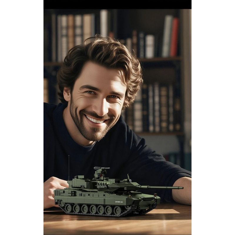 12GO 96012 Leopard 2A8 Xếp hình lắp ráp ghép mô hình Xe tăng chiến đấu chủ lực Leopard 2A8