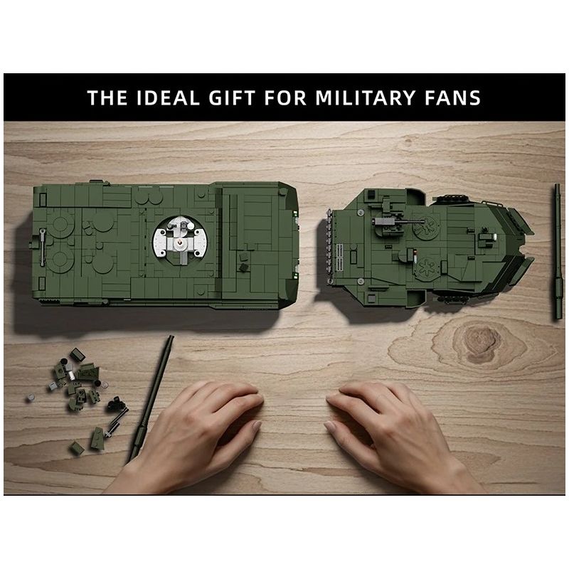 12GO 96012 Leopard 2A8 Xếp hình lắp ráp ghép mô hình Xe tăng chiến đấu chủ lực Leopard 2A8