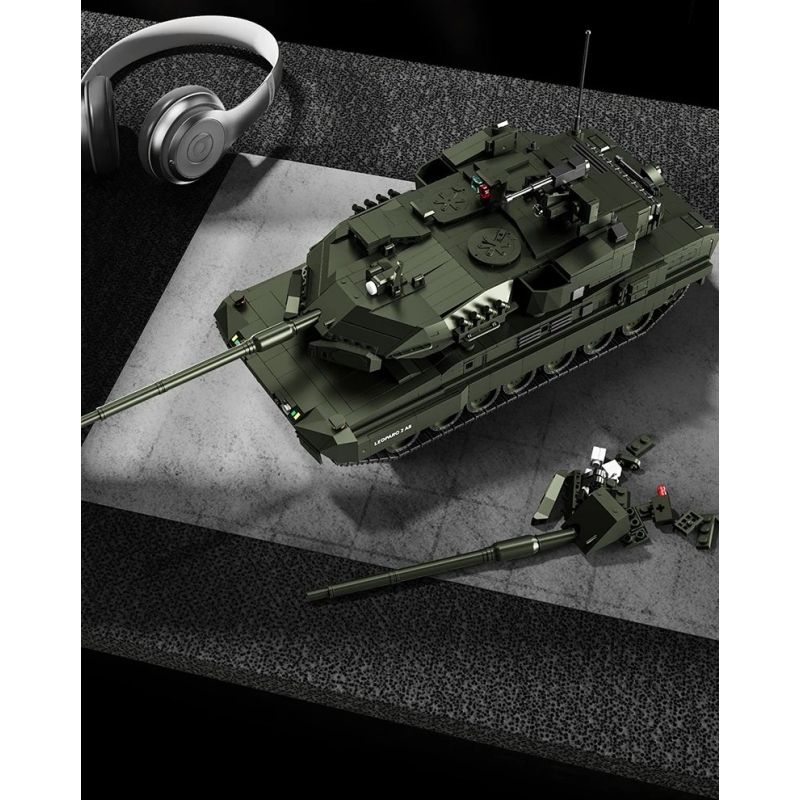 12GO 96012 Leopard 2A8 Xếp hình lắp ráp ghép mô hình Xe tăng chiến đấu chủ lực Leopard 2A8