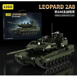 12GO 96012 Leopard 2A8 Xếp hình lắp ráp ghép mô hình Xe tăng chiến đấu chủ lực Leopard 2A8
