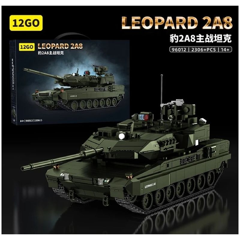 12GO 96012 Leopard 2A8 Xếp hình lắp ráp ghép mô hình Xe tăng chiến đấu chủ lực Leopard 2A8