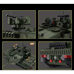 12GO 96012 Leopard 2A8 Xếp hình lắp ráp ghép mô hình Xe tăng chiến đấu chủ lực Leopard 2A8