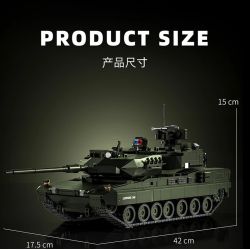 12GO 96012 Leopard 2A8 Xếp hình lắp ráp ghép mô hình Xe tăng chiến đấu chủ lực Leopard 2A8