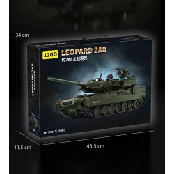 12GO 96012 Leopard 2A8 Xếp hình lắp ráp ghép mô hình Xe tăng chiến đấu chủ lực Leopard 2A8