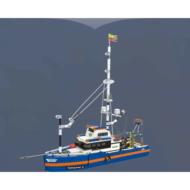 MouldKing 10185 Xếp hình lắp ráp ghép mô hình thuyền đánh cá