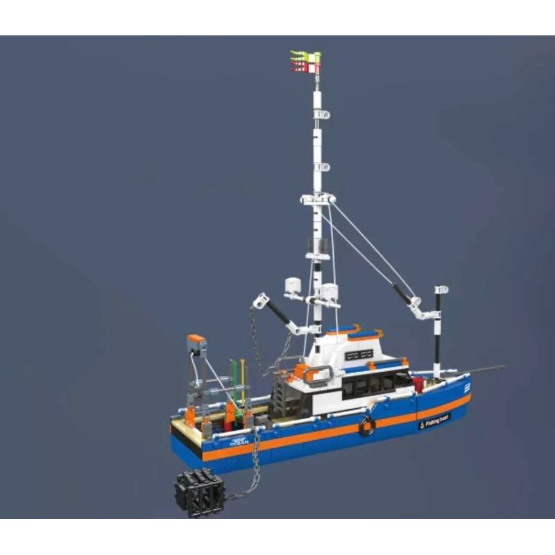 MouldKing 10185 Xếp hình lắp ráp ghép mô hình thuyền đánh cá