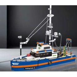 MouldKing 10185 Xếp hình lắp ráp ghép mô hình thuyền đánh cá