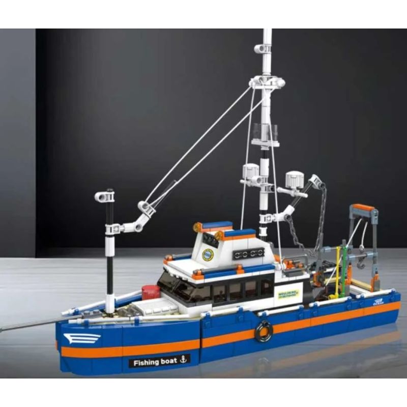MouldKing 10185 Xếp hình lắp ráp ghép mô hình thuyền đánh cá
