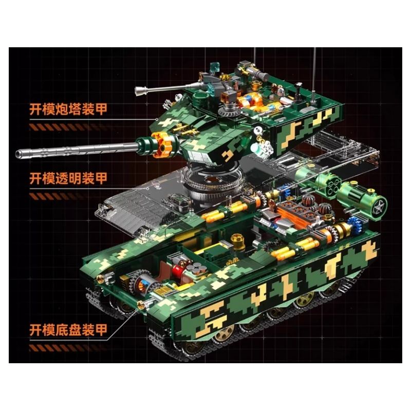 F5 F5-C1003 Xếp hình lắp ráp ghép mô hình Phiên bản sưu tập xe tăng 99A