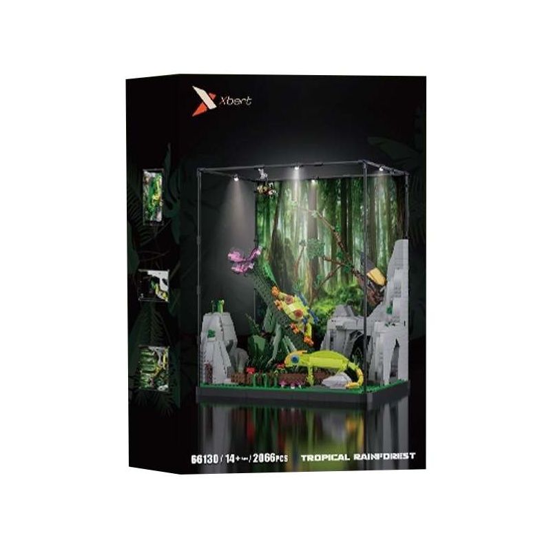 Xbert 66130 Xếp hình lắp ráp ghép mô hình Bể chứa rừng nhiệt đới vi cảnh rừng mưa nhiệt đới
