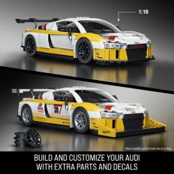 Mattel Brick Shop JFT18 Hot Wheels ‘15 Audi R8 Lms Xếp hình lắp ráp ghép mô hình Elite Hot Wheels Audi R8 LMS (15 mẫu) 1:16