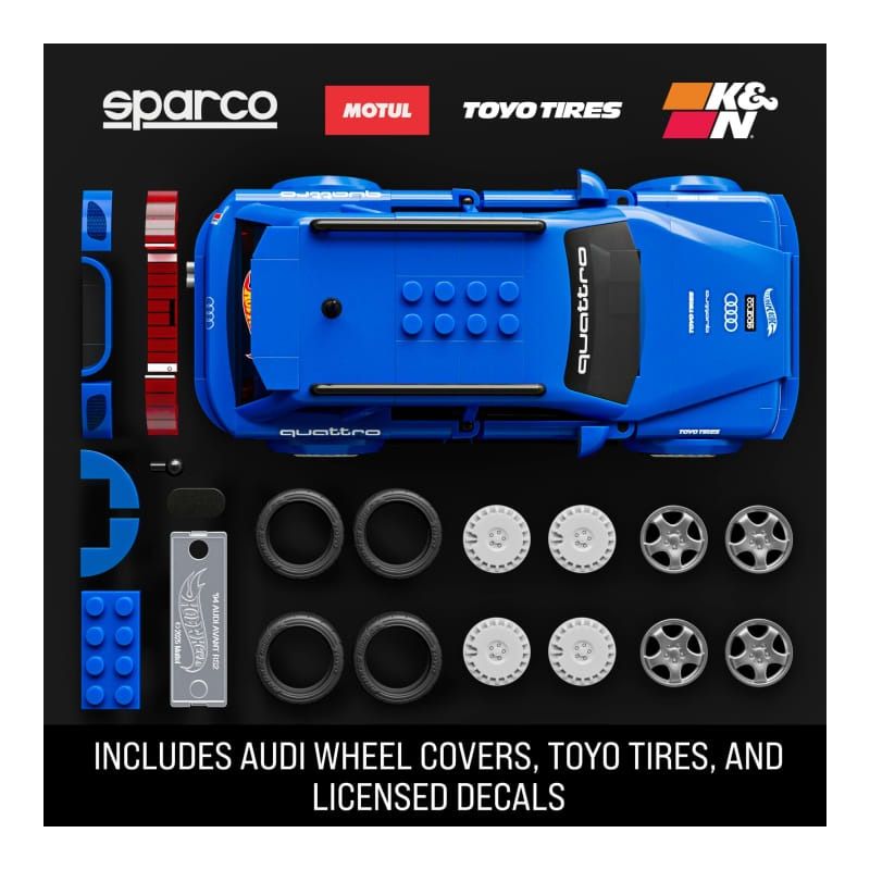 Mattel Brick Shop JGR28 Audi Avant RS2 Xếp hình lắp ráp ghép mô hình Speed ​​Class Hot Wheels Audi RS2 Avant 1:32