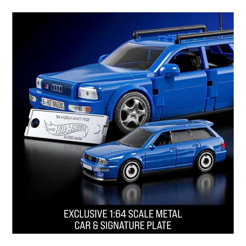 Mattel Brick Shop JGR28 Audi Avant RS2 Xếp hình lắp ráp ghép mô hình Speed ​​Class Hot Wheels Audi RS2 Avant 1:32