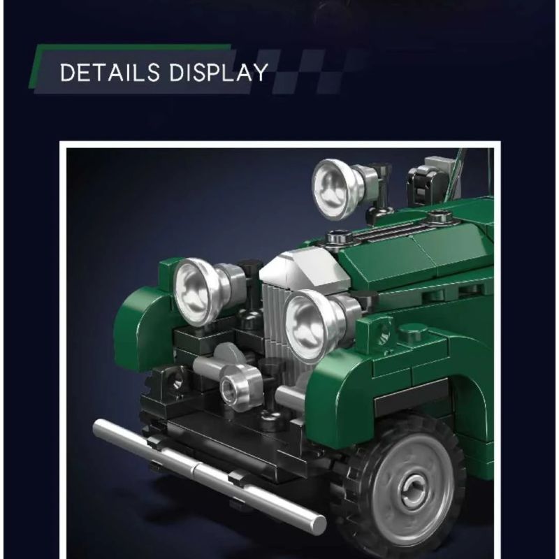 MouldKing 27105 4 Litre Super Luxury Car Xếp hình lắp ráp ghép mô hình Xe cổ điển siêu sang 4 lít