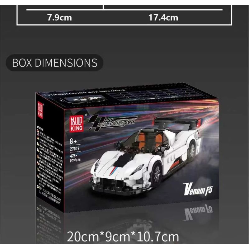 MouldKing 27109 Hennessey Venom F5 Xếp hình lắp ráp ghép mô hình Siêu xe Hennessey Venom F5