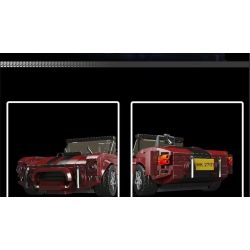 MouldKing 27111 Shelby Cobra Xếp hình lắp ráp ghép mô hình siêu xe rắn hổ mang shelby