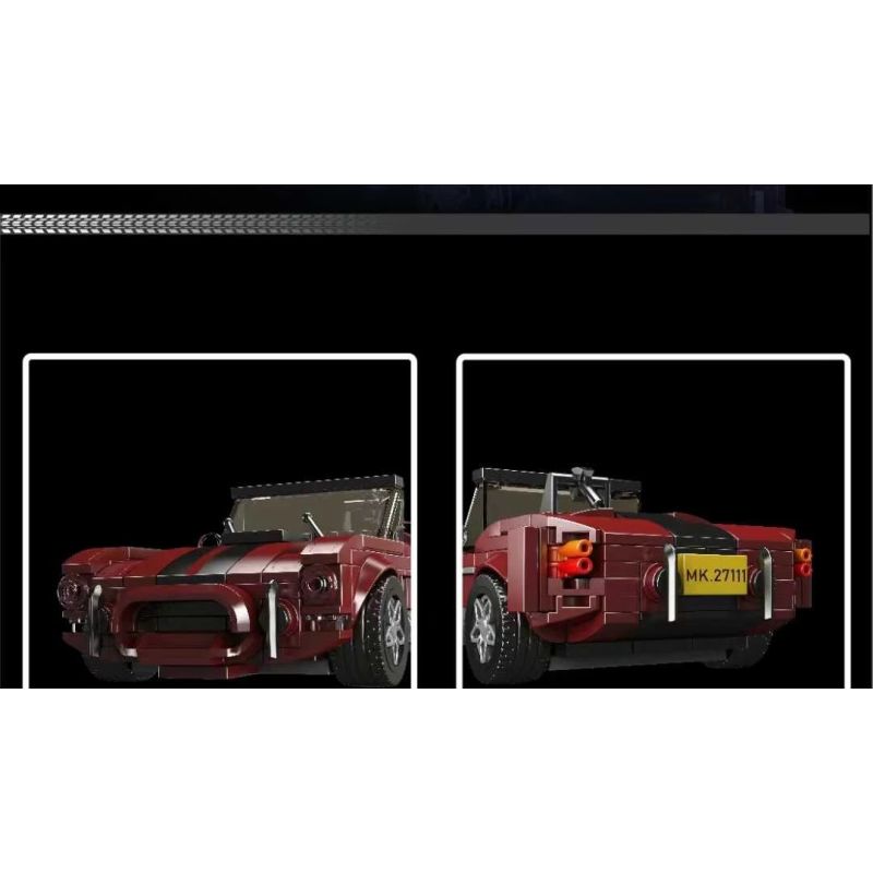 MouldKing 27111 Shelby Cobra Xếp hình lắp ráp ghép mô hình siêu xe rắn hổ mang shelby