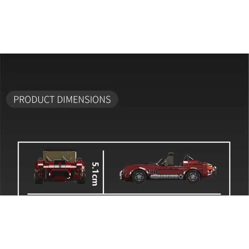 MouldKing 27111 Shelby Cobra Xếp hình lắp ráp ghép mô hình siêu xe rắn hổ mang shelby